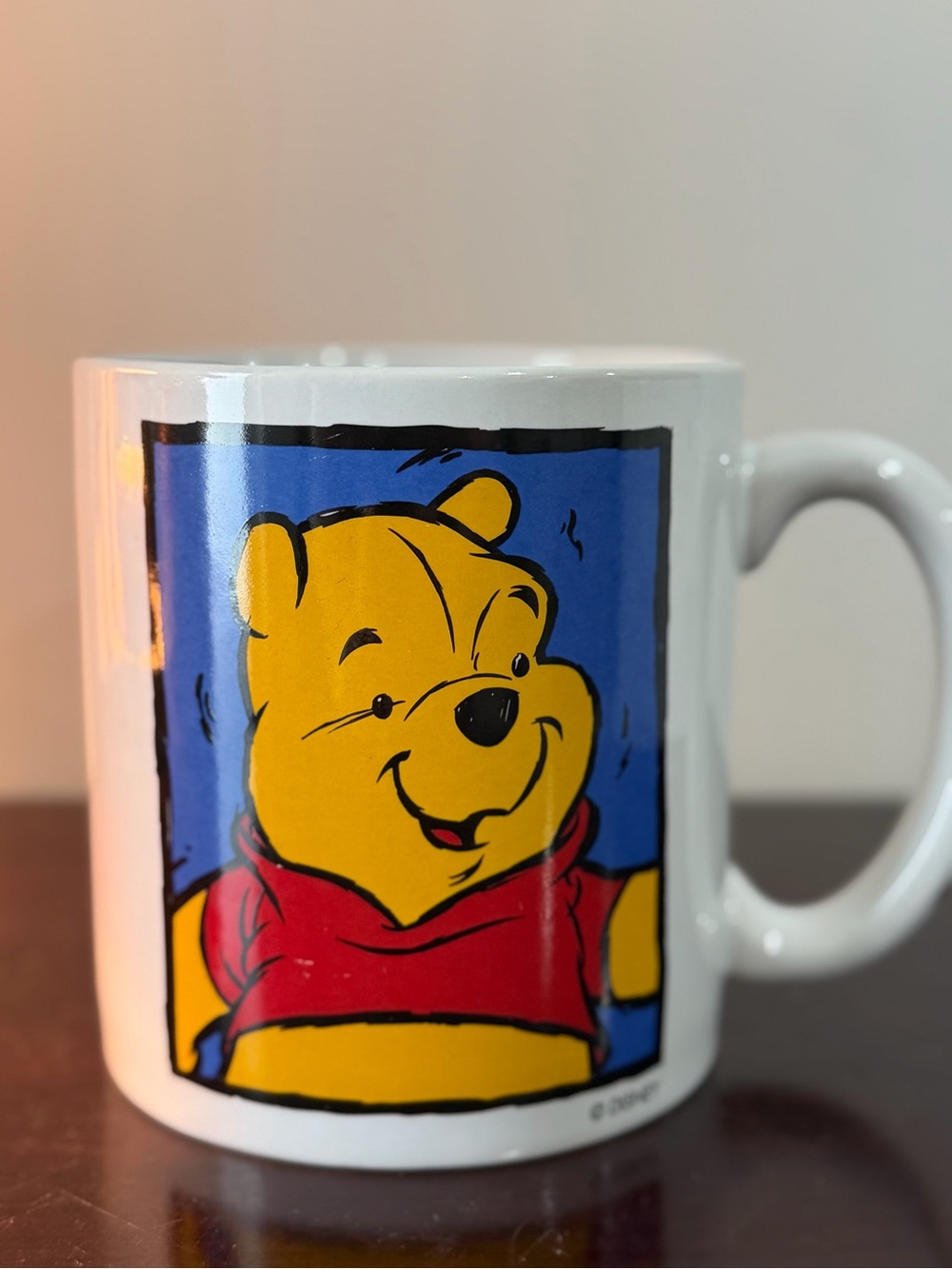 Vintage Disney Store Winnie the Pooh Ceramic Mug POOH Handle Made Thailand